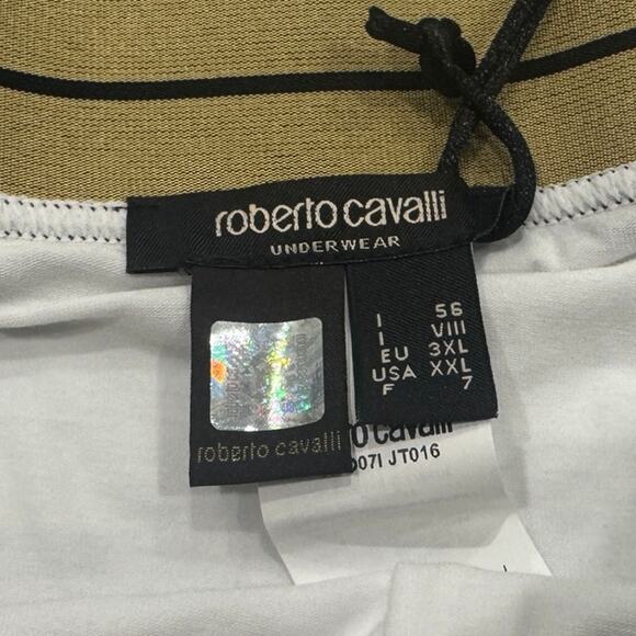 13-62 ROBERTO CAVALLI Men's NWT Boxer Brief Cotton Knitted Panties White 2XL - Picture 5 of 7